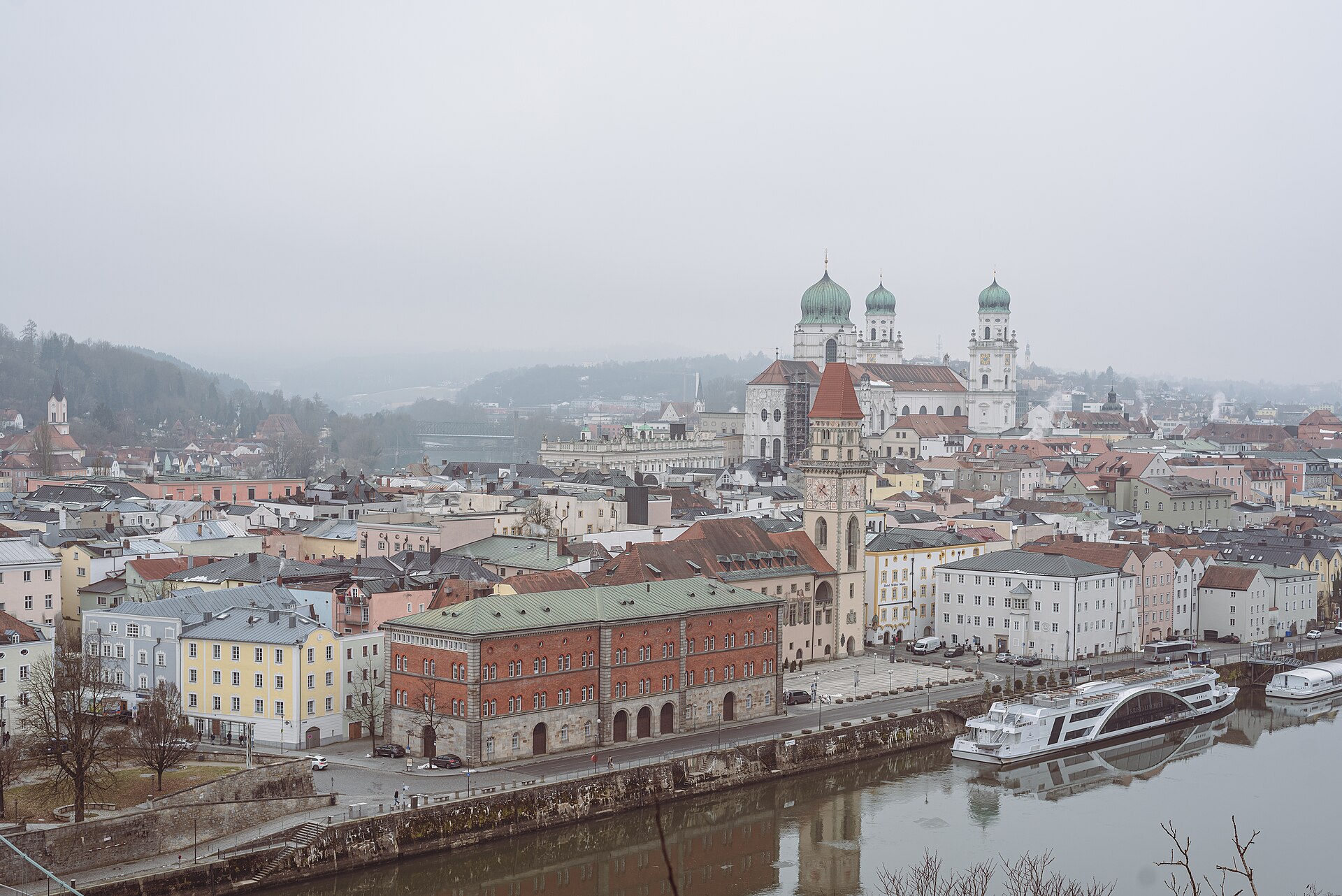 St Stephen's Cathedral in Passau, seen from the Veste Oberhaus, 2023