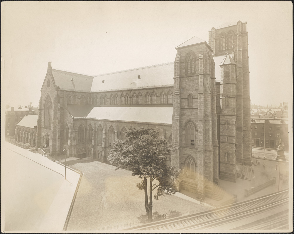 Cathedral of the Holy Cross in Boston, cathedral church of the archdiocese, historical photograph by Leon H. Abdalian
